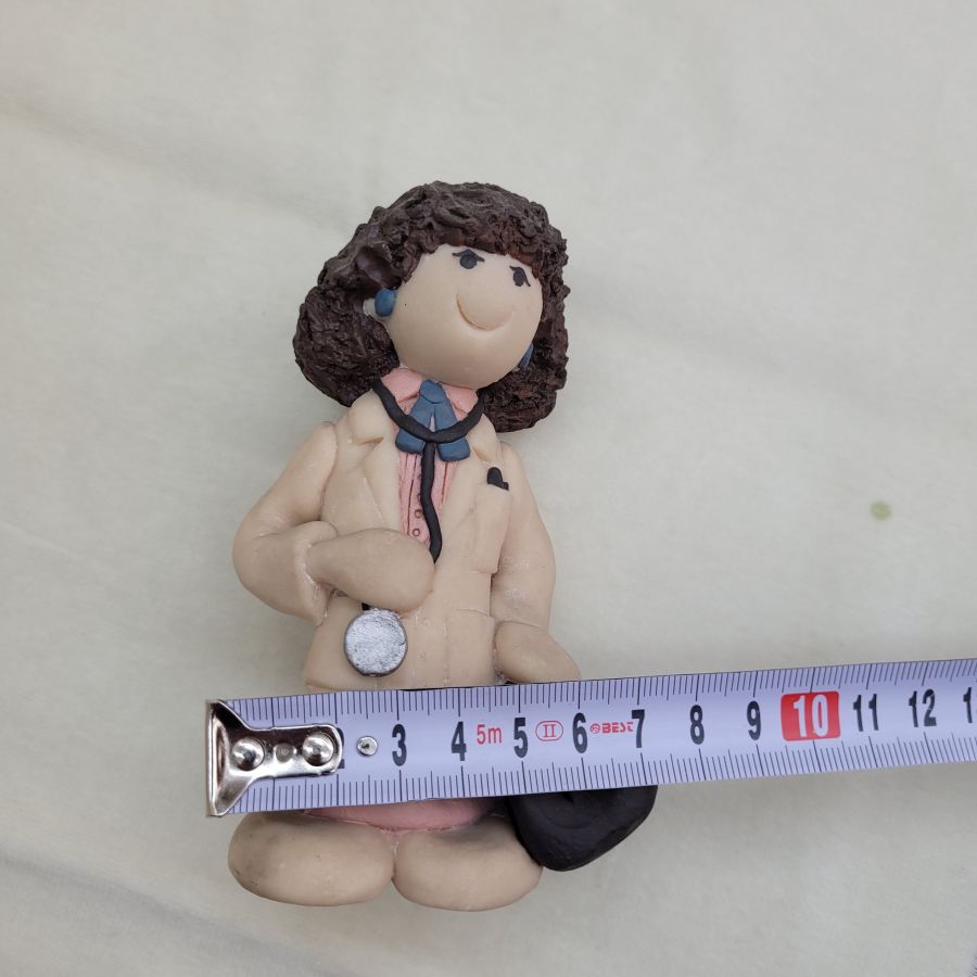 Woman Doctor Ceramic Sculpture - Image 4