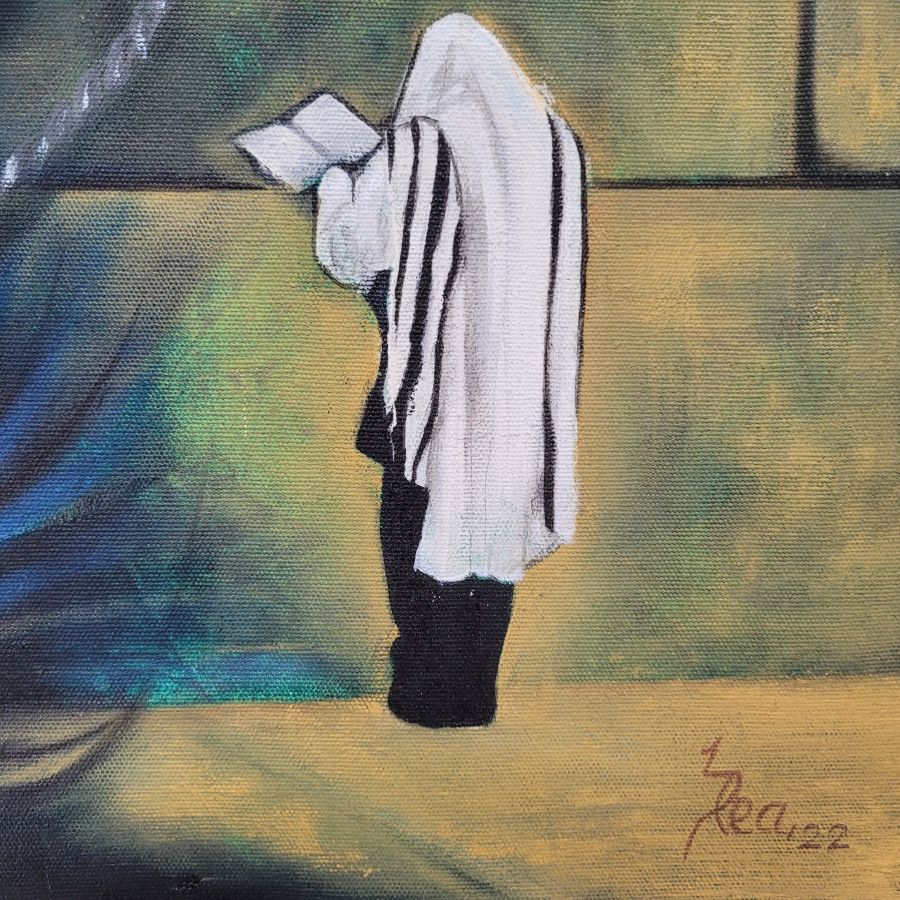 Lashon Hara Oil Painting - Image 3