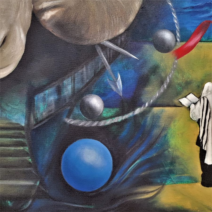 Lashon Hara Oil Painting - Image 4