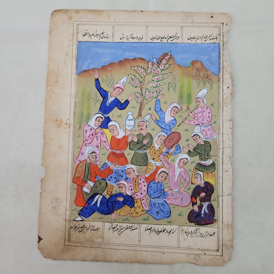 It was common to illustrate poem and story books with water color paintings to describe the topic situation like family festival water color.