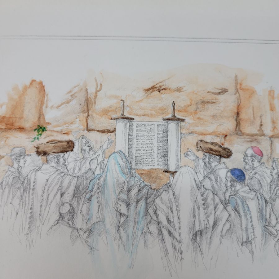 Reading Torah Western Wall - Image 6