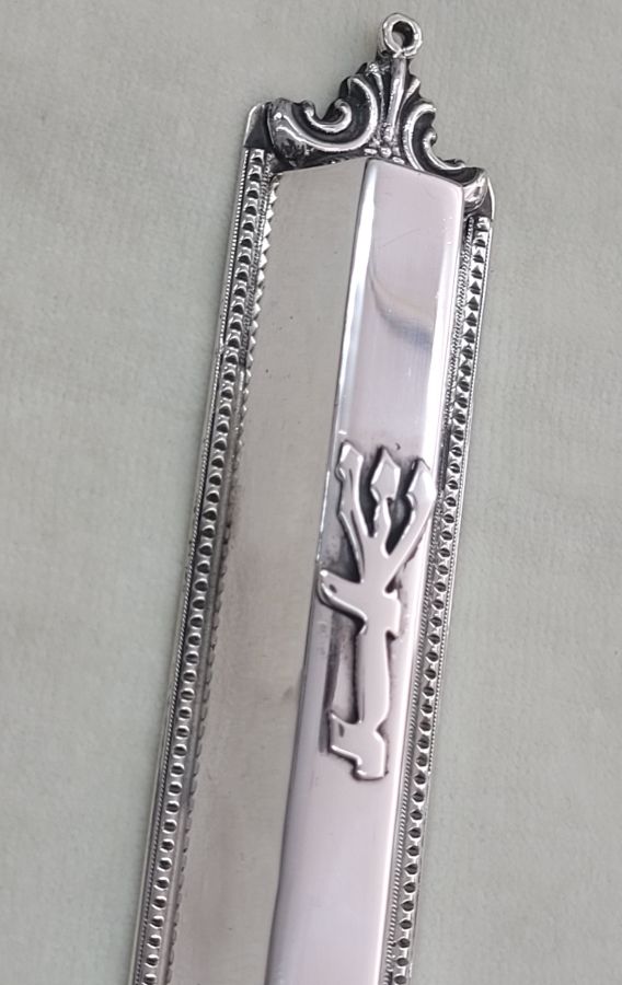 Silver trapeze shape Mezuzah - Image 6