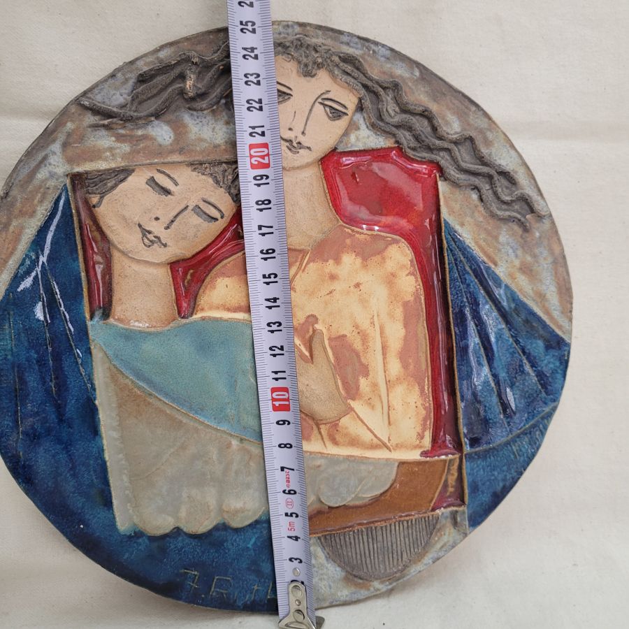 Round tile with Bathsheba - Image 3