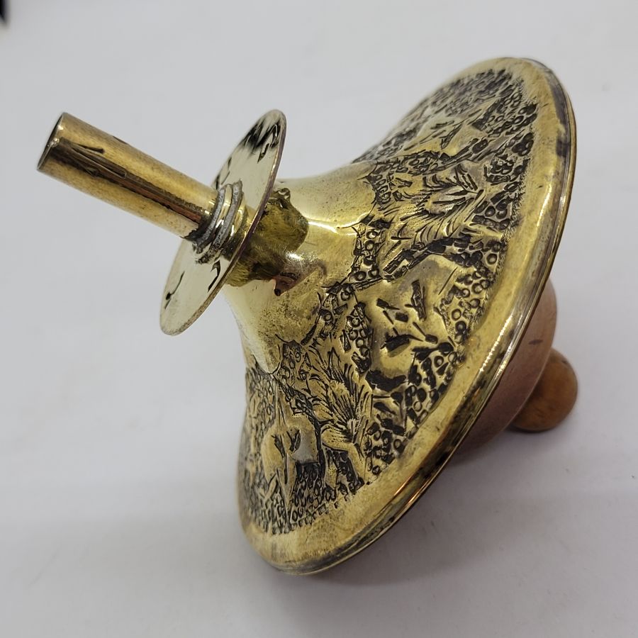 Dreidel Sevivon wood brass - Image 5