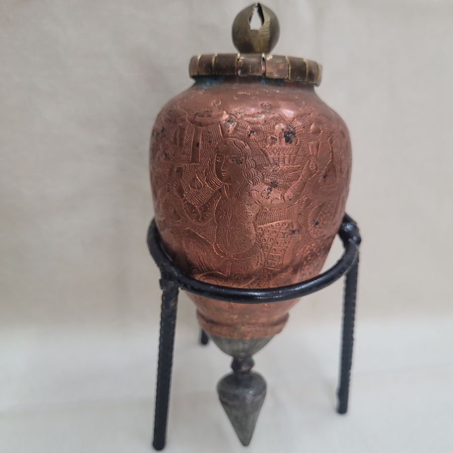 Vintage Purim Grogger copper - Image 12