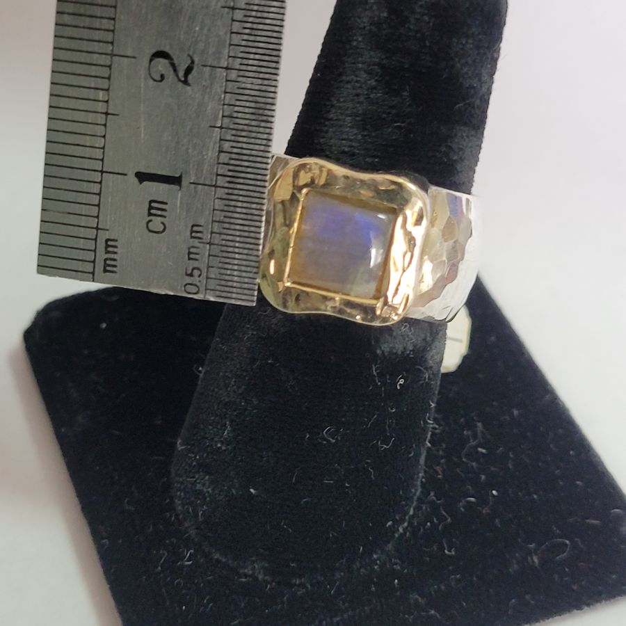 Labradorite square stone ring - Image 4
