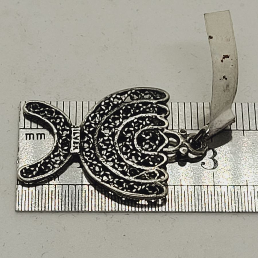 Menorah Pendant Yemenite Filigree - Image 2