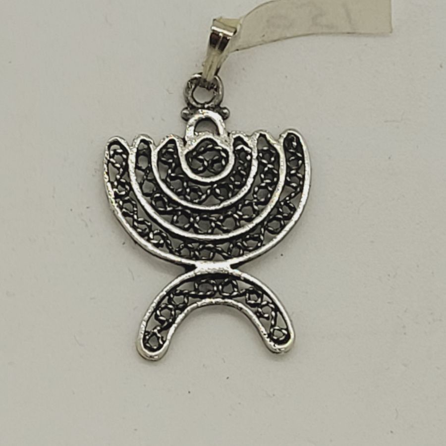 Menorah Pendant Yemenite Filigree - Image 4