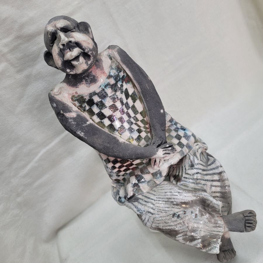 Harlequin Roku Ceramic Statue - Image 6