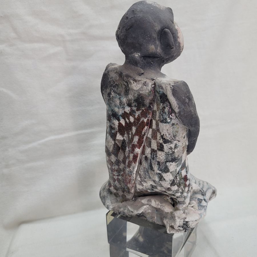 Harlequin Roku Ceramic Statue - Image 7