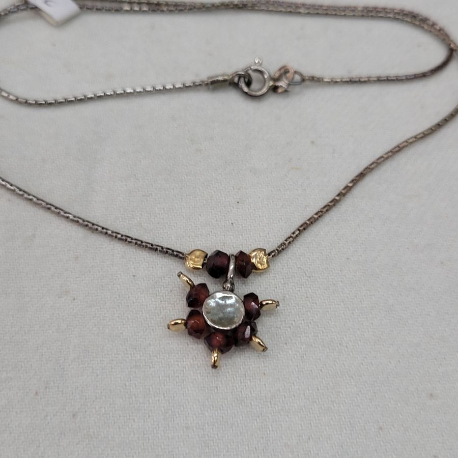 Garnets David Star Pendant - Image 7