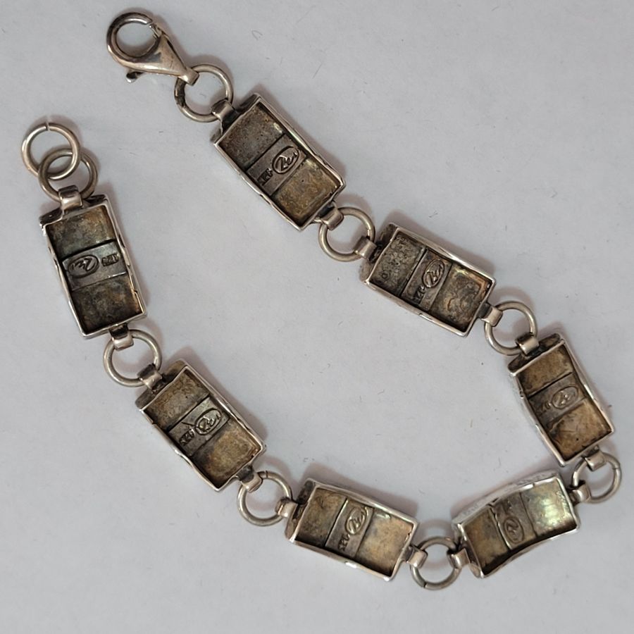 Silver gold bracelet solid - Image 5