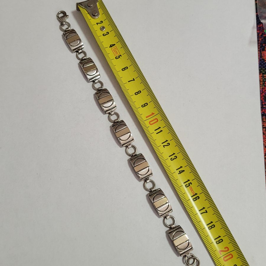 Silver gold bracelet solid - Image 6