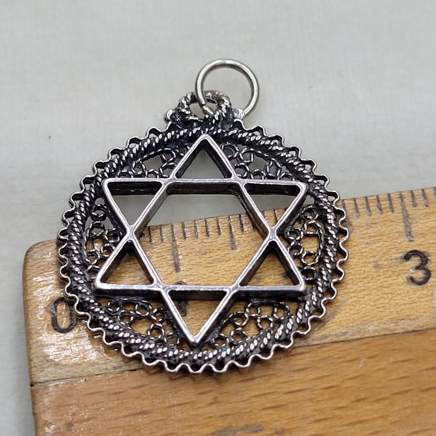 Round MagenDavid vintage filigree* - Image 3