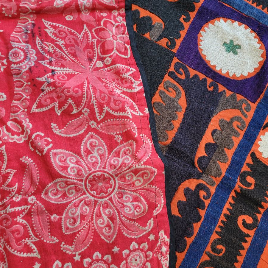 Square Cotton Suzani Vintage - Image 5