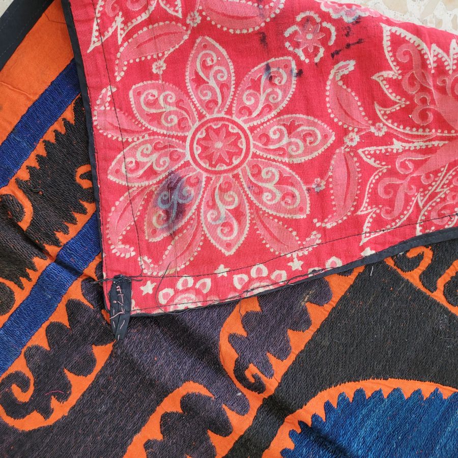 Square Cotton Suzani Vintage - Image 6