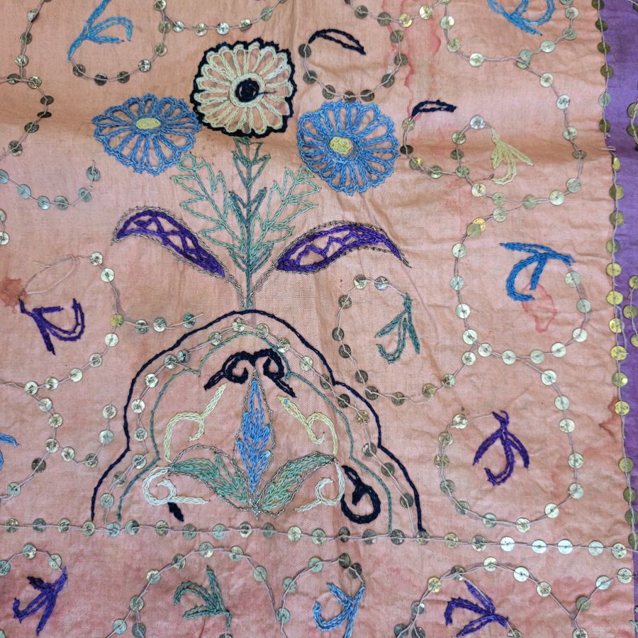 Rectangle Cotton Suzani Vintage - Image 4