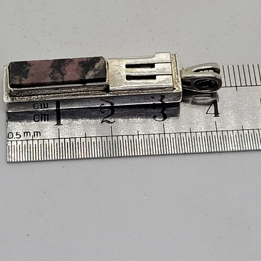 Rose Quartz Mezuzah Pendant - Image 3