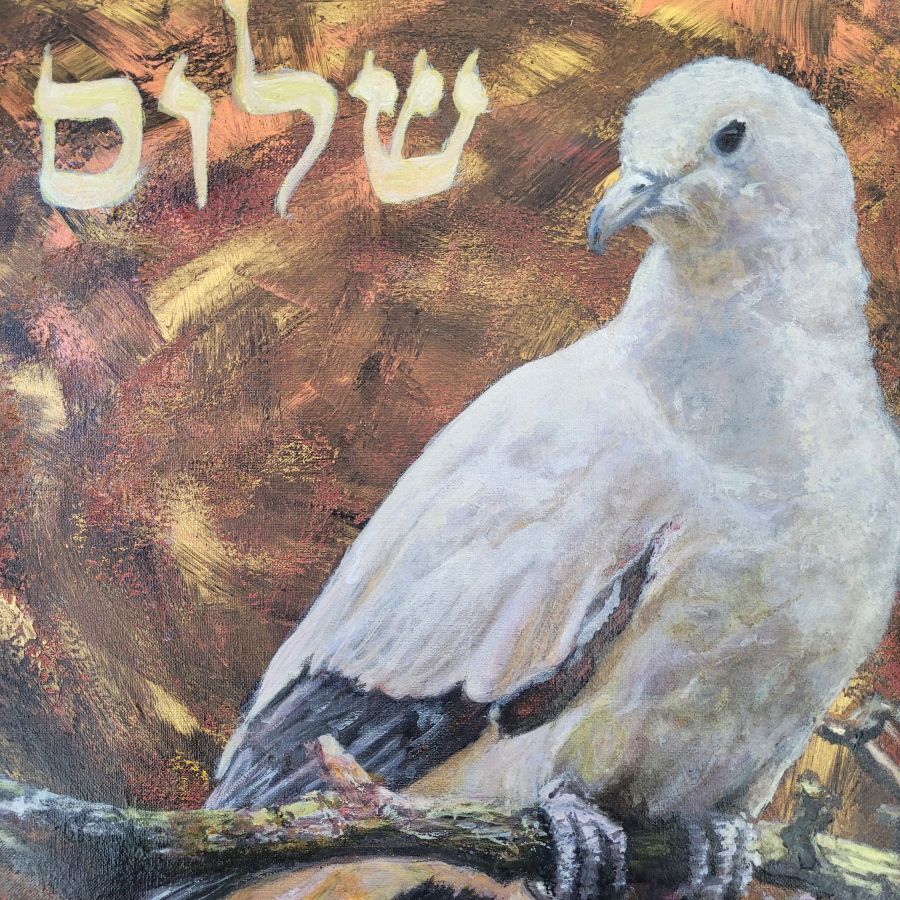 Shalom Peace Dove Painting* - Image 4