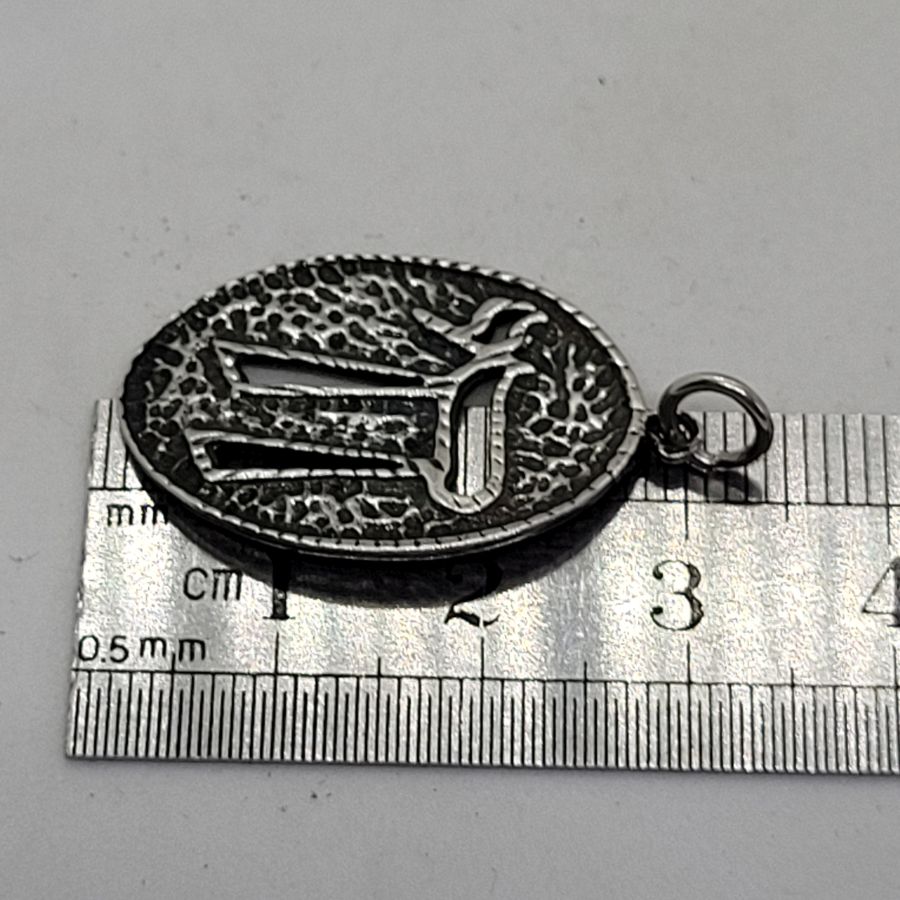 Chai Oval Disk Pendant - Image 3