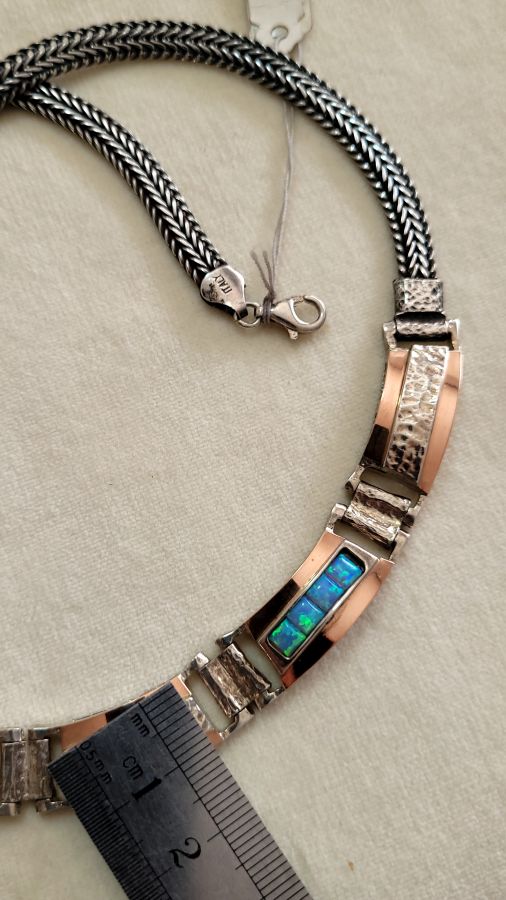 Choker Gold Silver Opals - Image 3