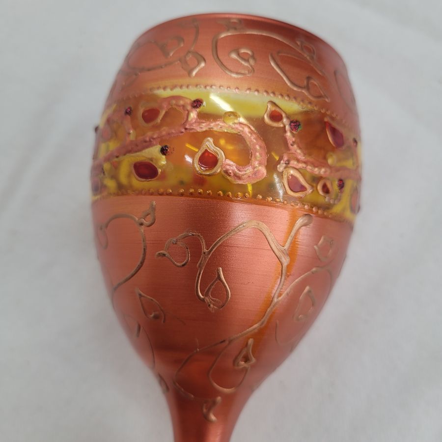 Kiddush Cup Painted Glass - Image 5