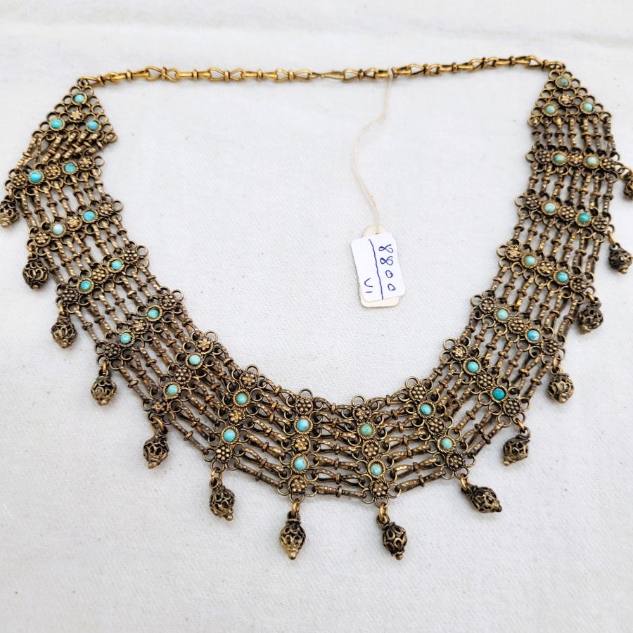 Silver Necklace Turquoises stones - Image 3