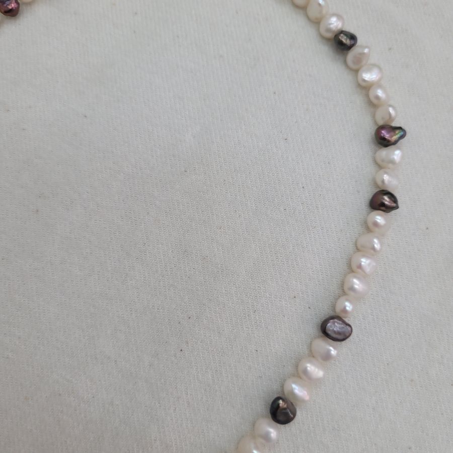 Black white pearl necklace - Image 6