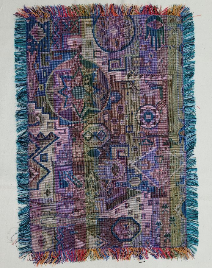 Druze placemat rectangle blue - Image 5
