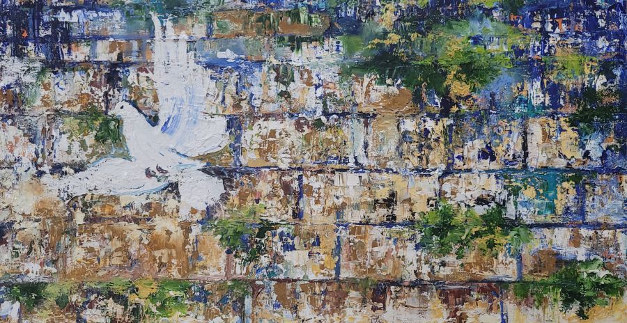 Doves in Kotel painting* - Image 13