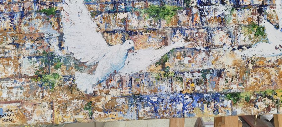 Doves in Kotel painting* - Image 3