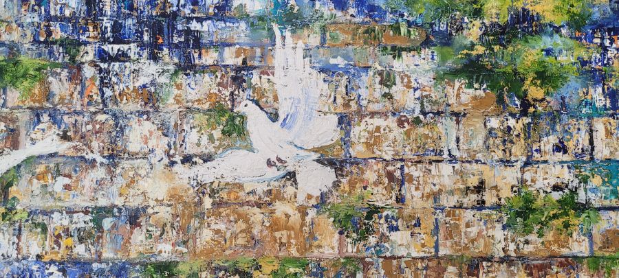 Doves in Kotel painting* - Image 6