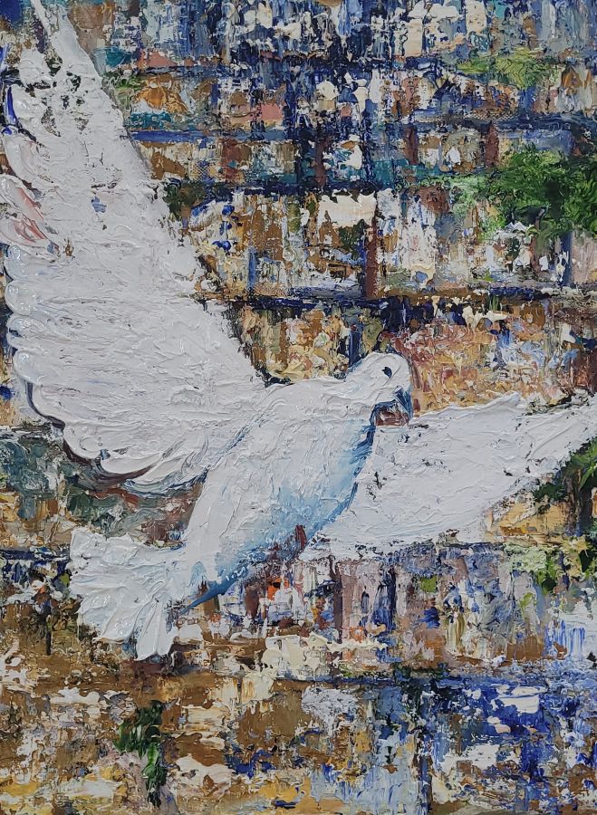 Doves in Kotel painting* - Image 10