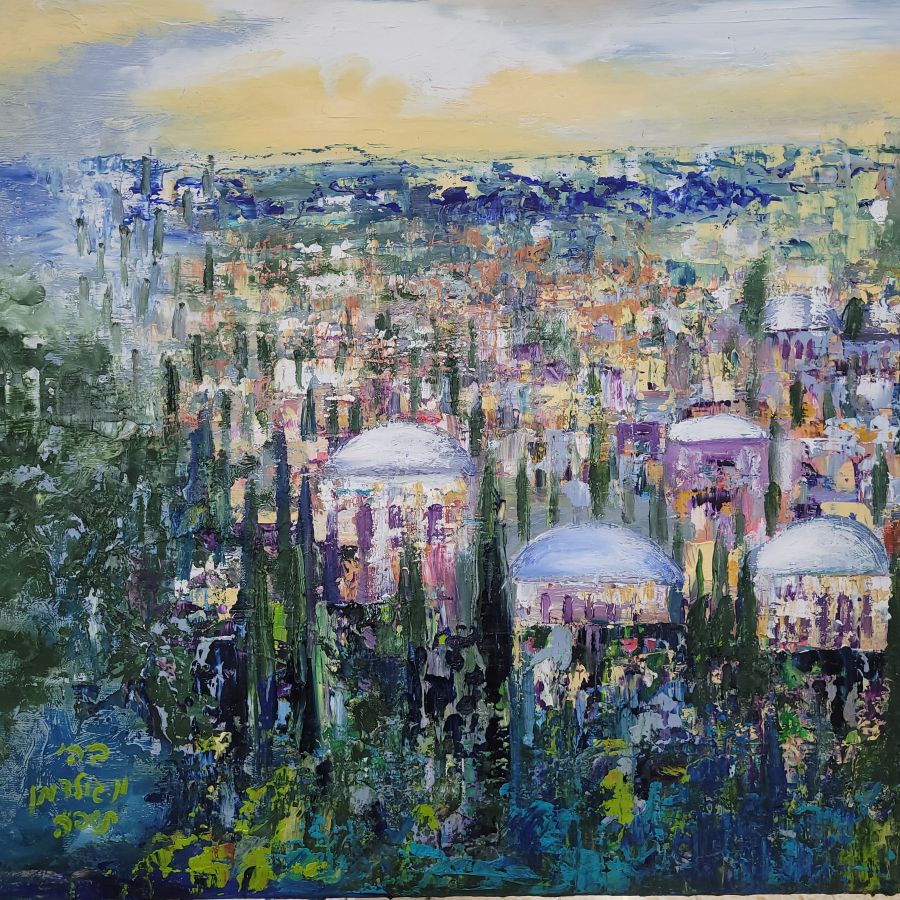 Jerusalem panorama abstract painting* - Image 3