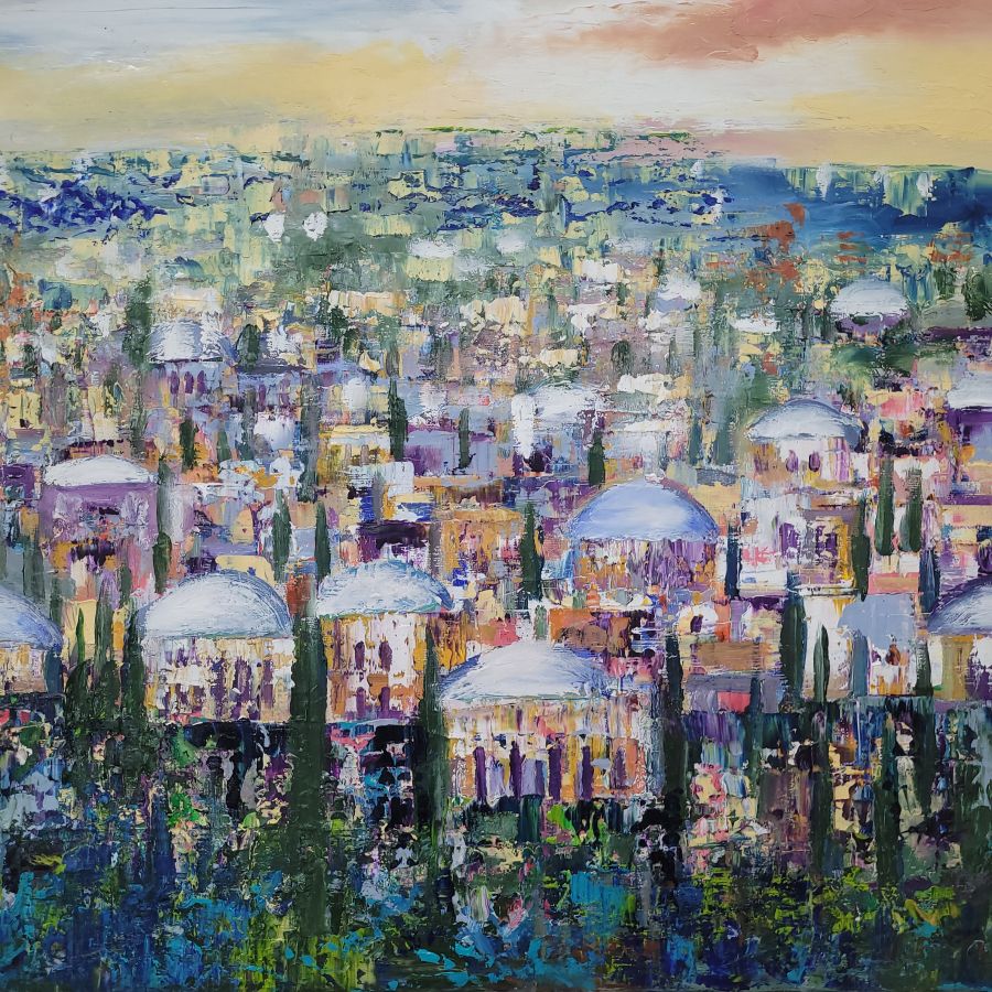 Jerusalem panorama abstract painting* - Image 4
