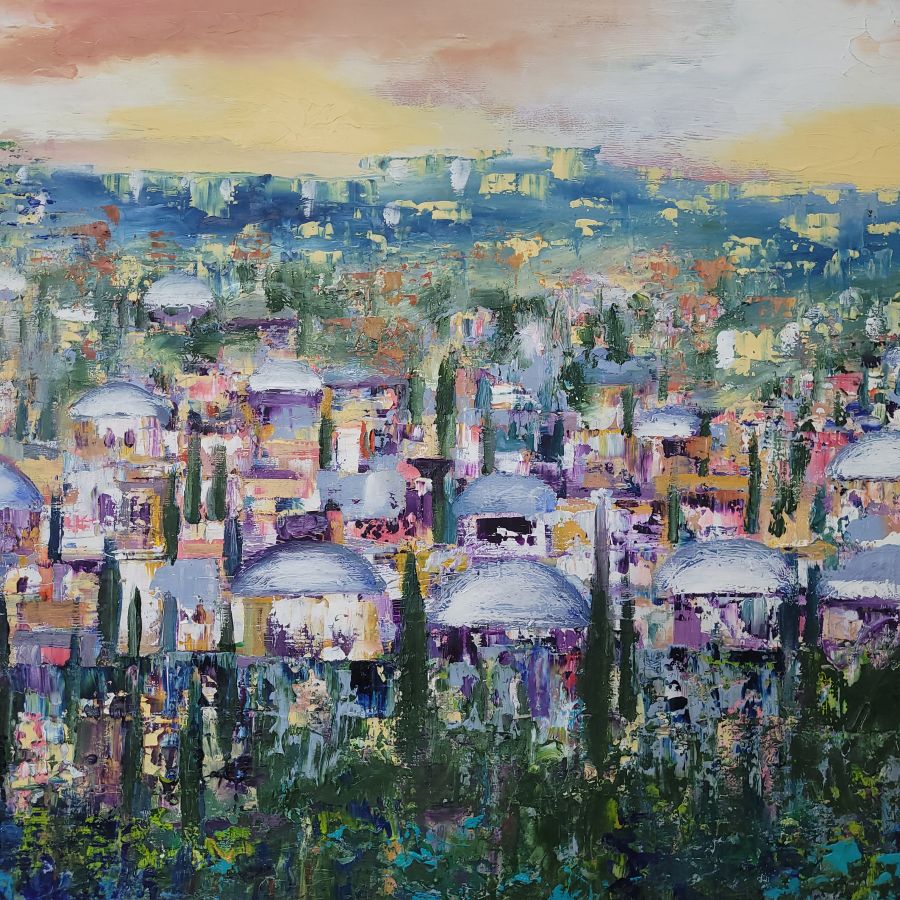 Jerusalem panorama abstract painting* - Image 5