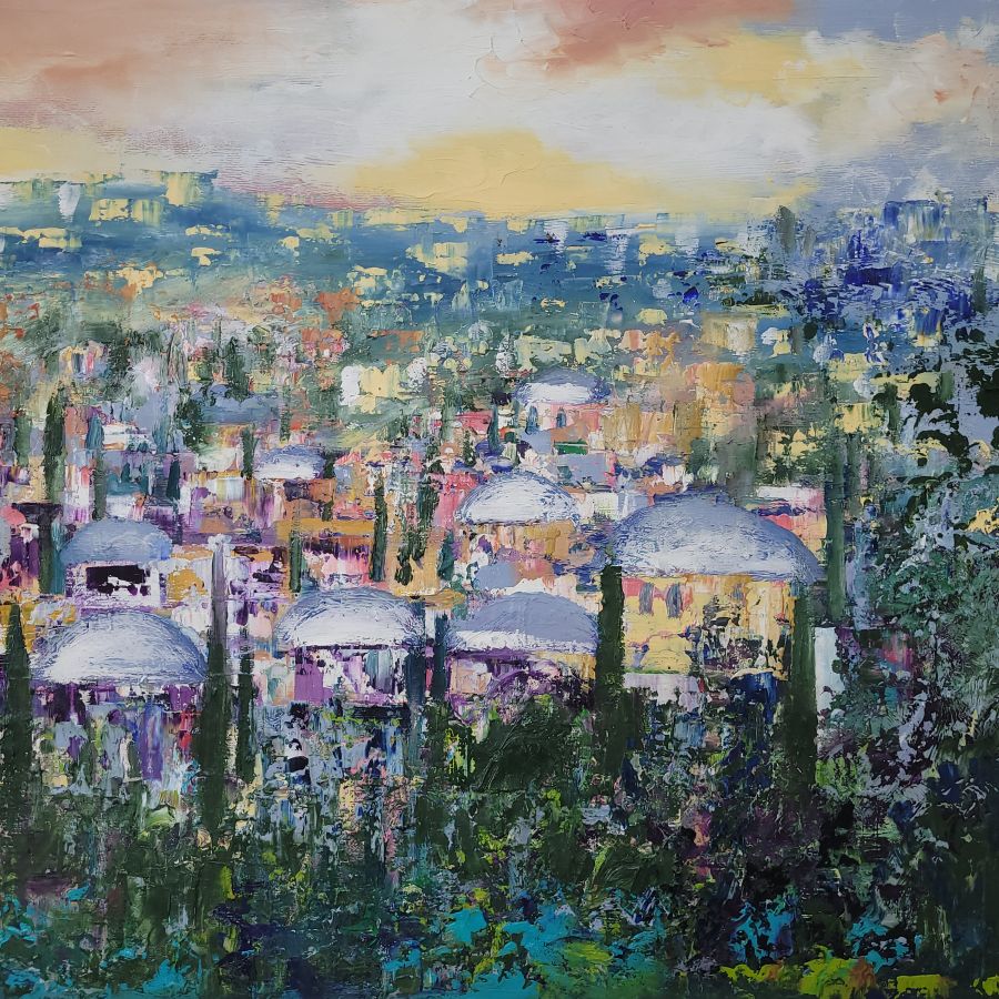 Jerusalem panorama abstract painting* - Image 6