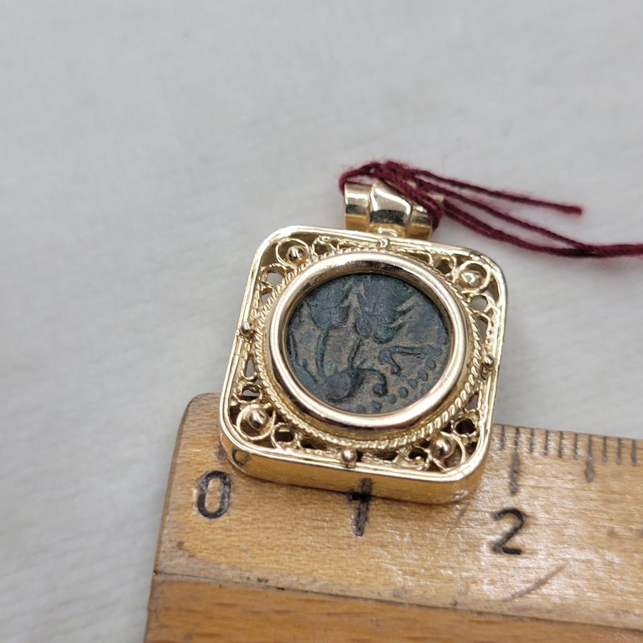 Antique coin Filigree Pendant - Image 5
