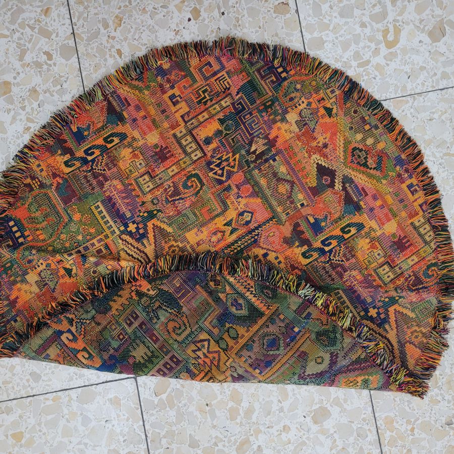 Druze round tablecloth orange - Image 5