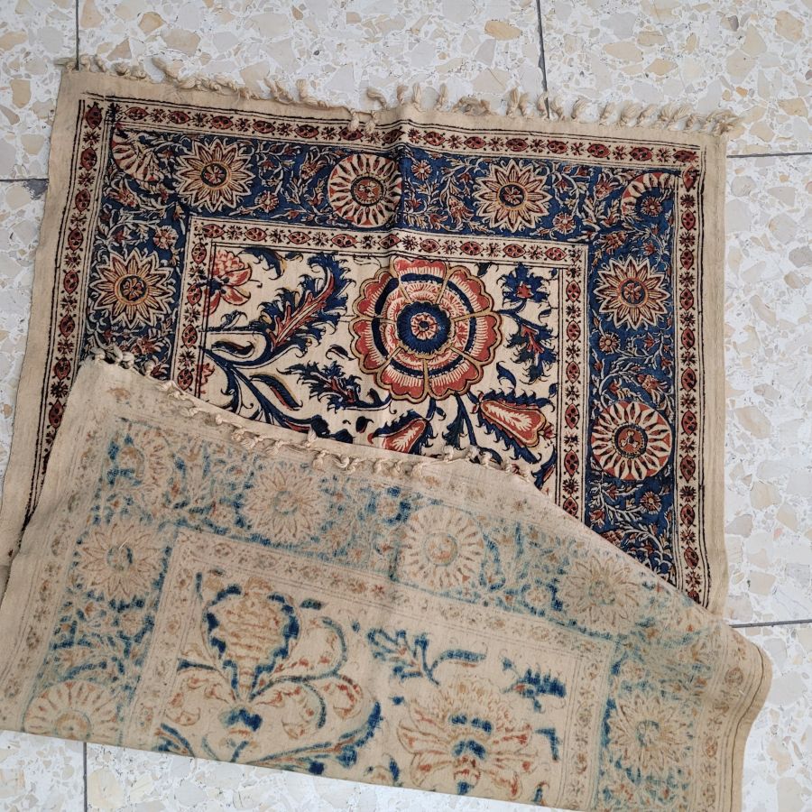 rectangle Qalamkari different flower - Image 4