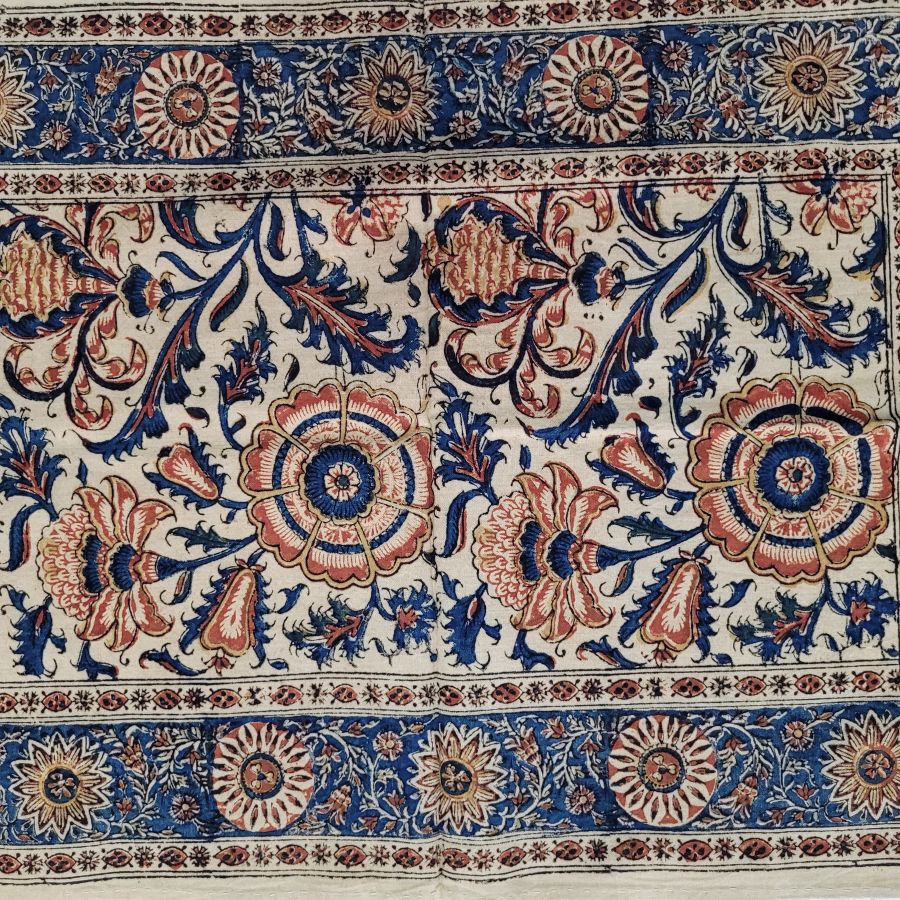 rectangle Qalamkari different flower - Image 5