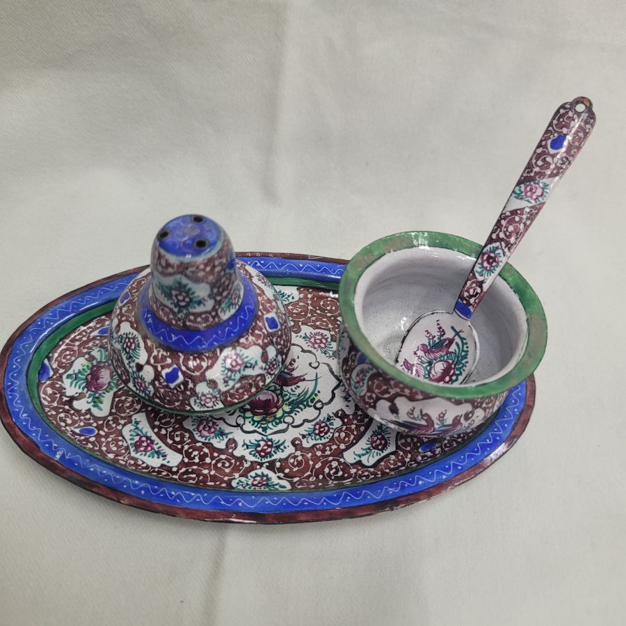 Salt'n pepper enameled dish - Image 7