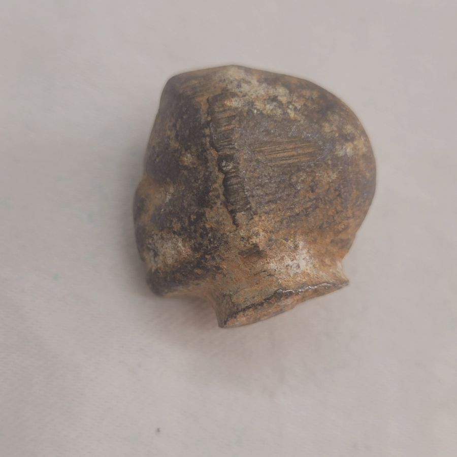 Genuine Iron Roman head statue found in Israel 4th century CE. In ancient times and Roman era in particular, there were idol heads on almost every product.