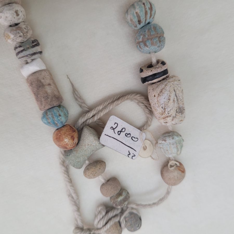 Antique clay beads necklace - Image 3