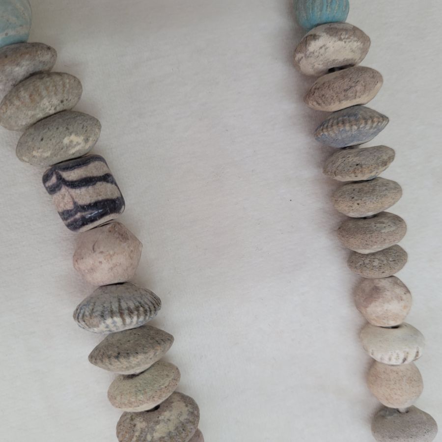 Antique clay beads necklace - Image 4