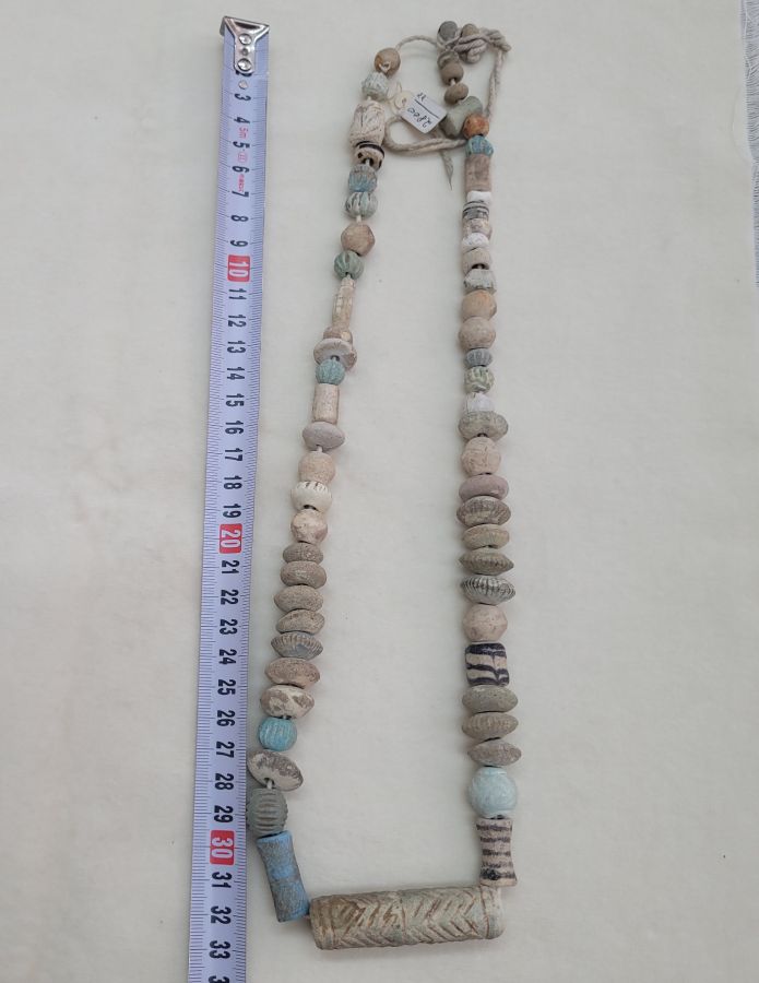 Antique clay beads necklace - Image 7