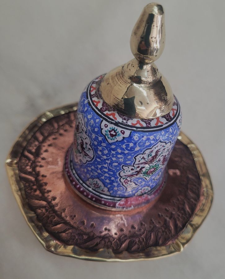 Blue enameled Hanukah Dreidel - Image 5