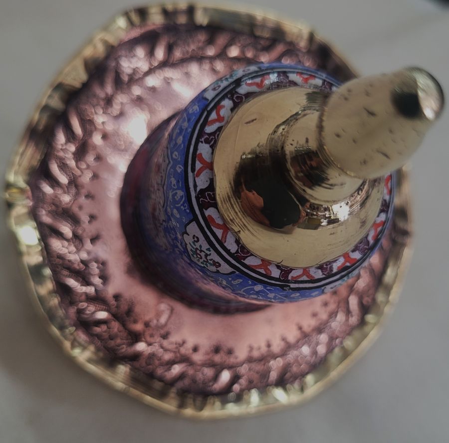 Blue enameled Hanukah Dreidel - Image 6