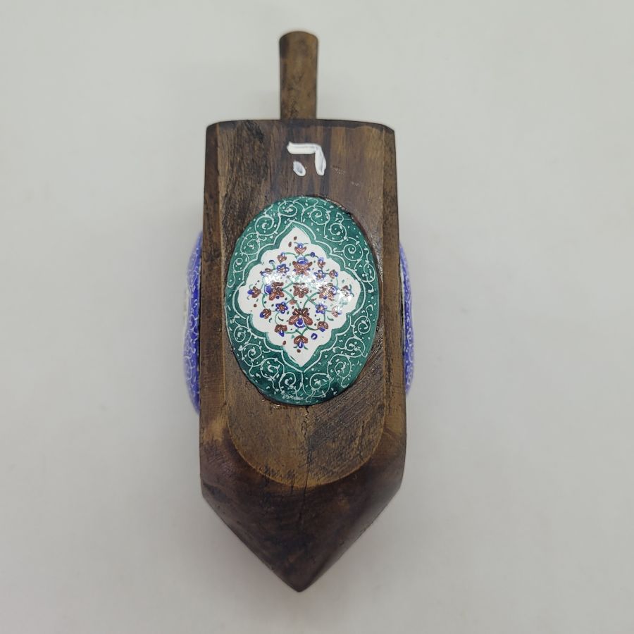 Huge Dreidel wood enameled - Image 5
