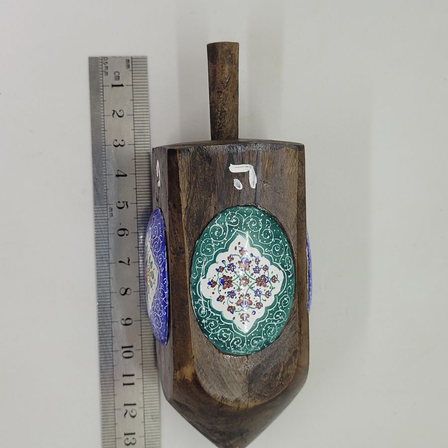 Huge Dreidel wood enameled - Image 9
